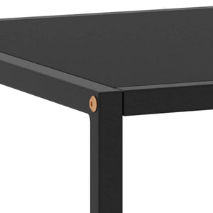 Τραπεζάκι Σαλονιού Μαύρο 120 x 50 x 35 εκ. με Μαύρο Γυαλί