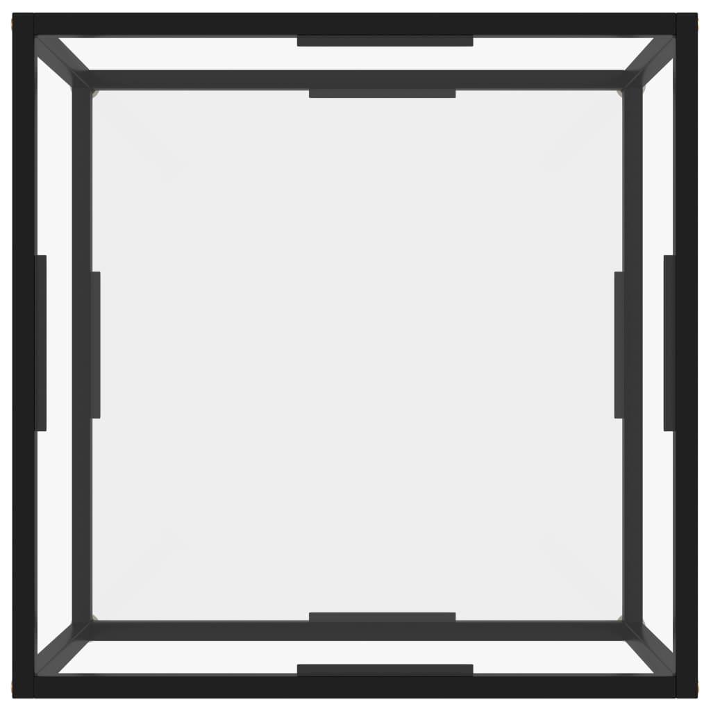 Τραπεζάκι Σαλονιού Διαφανές 60 x 60 x 35 εκ. από Ψημένο Γυαλί