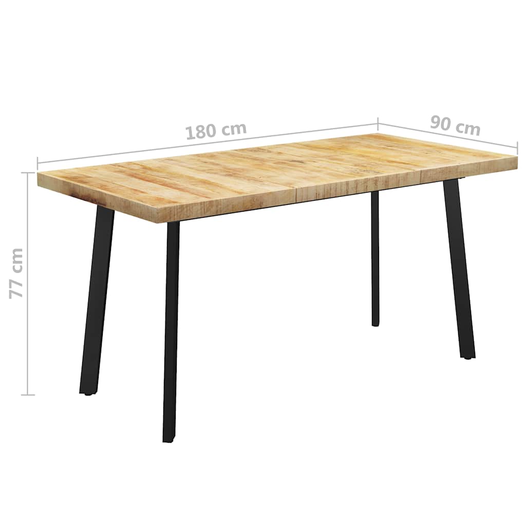 Τραπεζαρία Πόδια Σχήματος «V» 180x90x77 εκ. Μασίφ Ξύλο Μάνγκο - Pakobazaar