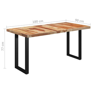 Τραπεζαρία Πόδια Σχήματος «O» 180x90x77 εκ. Μασίφ Ανακυκλ. Ξύλο - Pakobazaar