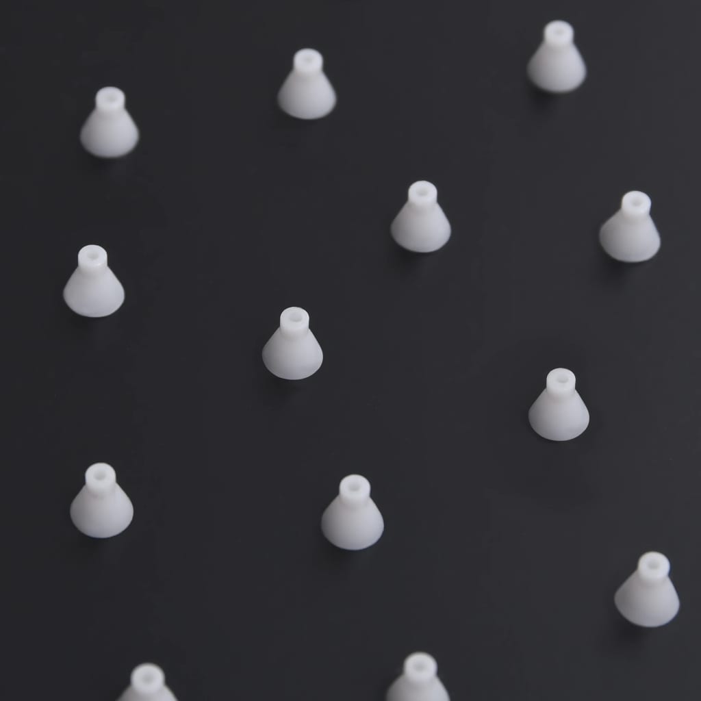 Κεφαλή Nτους Βροχή Τετράγωνη Μαύρη 30x30 εκ. Ανοξείδωτο Ατσάλι - PAKOBAZAAR