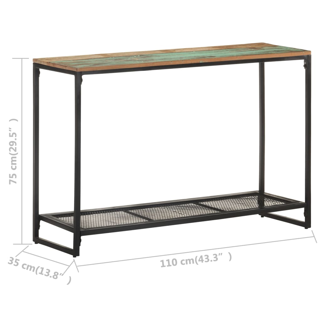 Τραπέζι Κονσόλα 110 x 35 x 75 εκ. από Μασίφ Ανακυκλωμένο Ξύλο