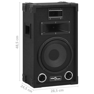 Ηχεία Επαγγελματικά Παθητικά Hifi 2 τεμ. Μαύρα 800 W - Pakobazaar