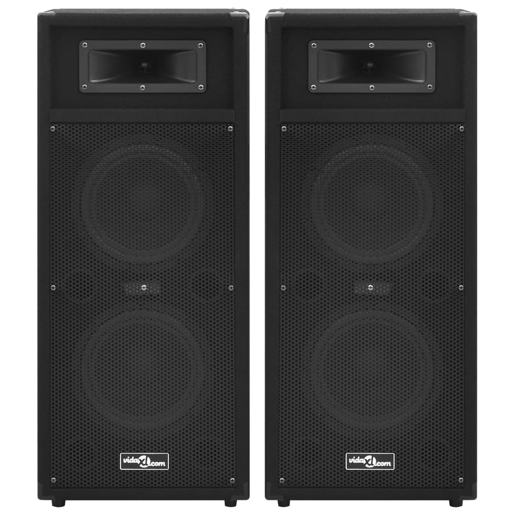 Ηχεία Επαγγελματικά Παθητικά Hifi 2 τεμ. Μαύρα 1000 W - Pakobazaar