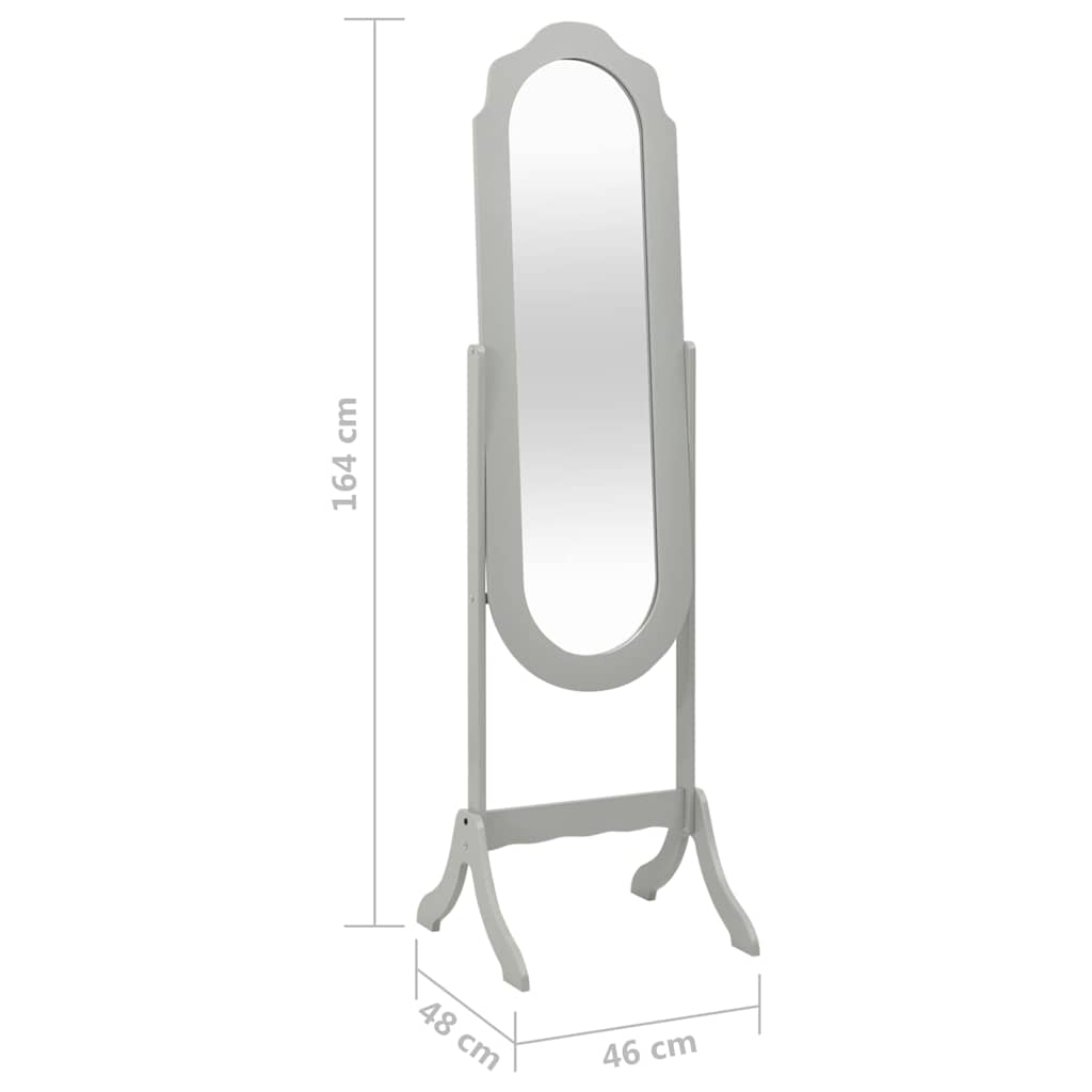Καθρέφτης Επιδαπέδιος Γκρι 46 x 48 x 164 εκ. - Pakobazaar