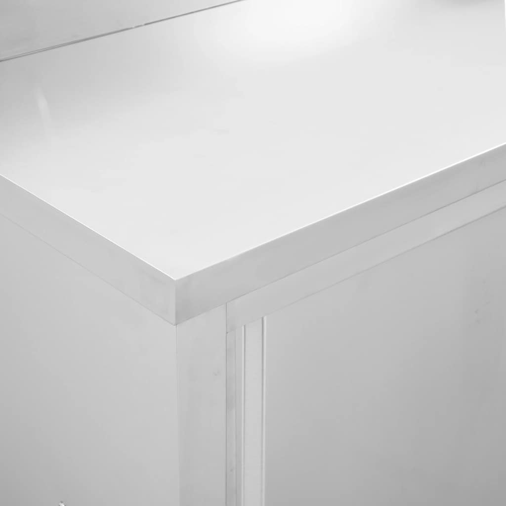 Ερμάρια Συρόμενες Πόρτες 2 τεμ. 200x50x(95-97) εκ. Ανοξ. Ατσάλι - Pakobazaar