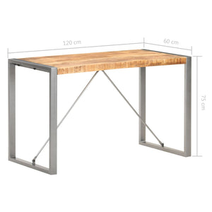 Τραπεζαρία 120 x 60 x 75 εκ. από Μασίφ Ακατέργαστο Ξύλο Μάνγκο