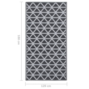 Χαλί εξωτερικού χώρου ARAKIL Μαύρο 120x180 cm PP - PAKOBAZAAR