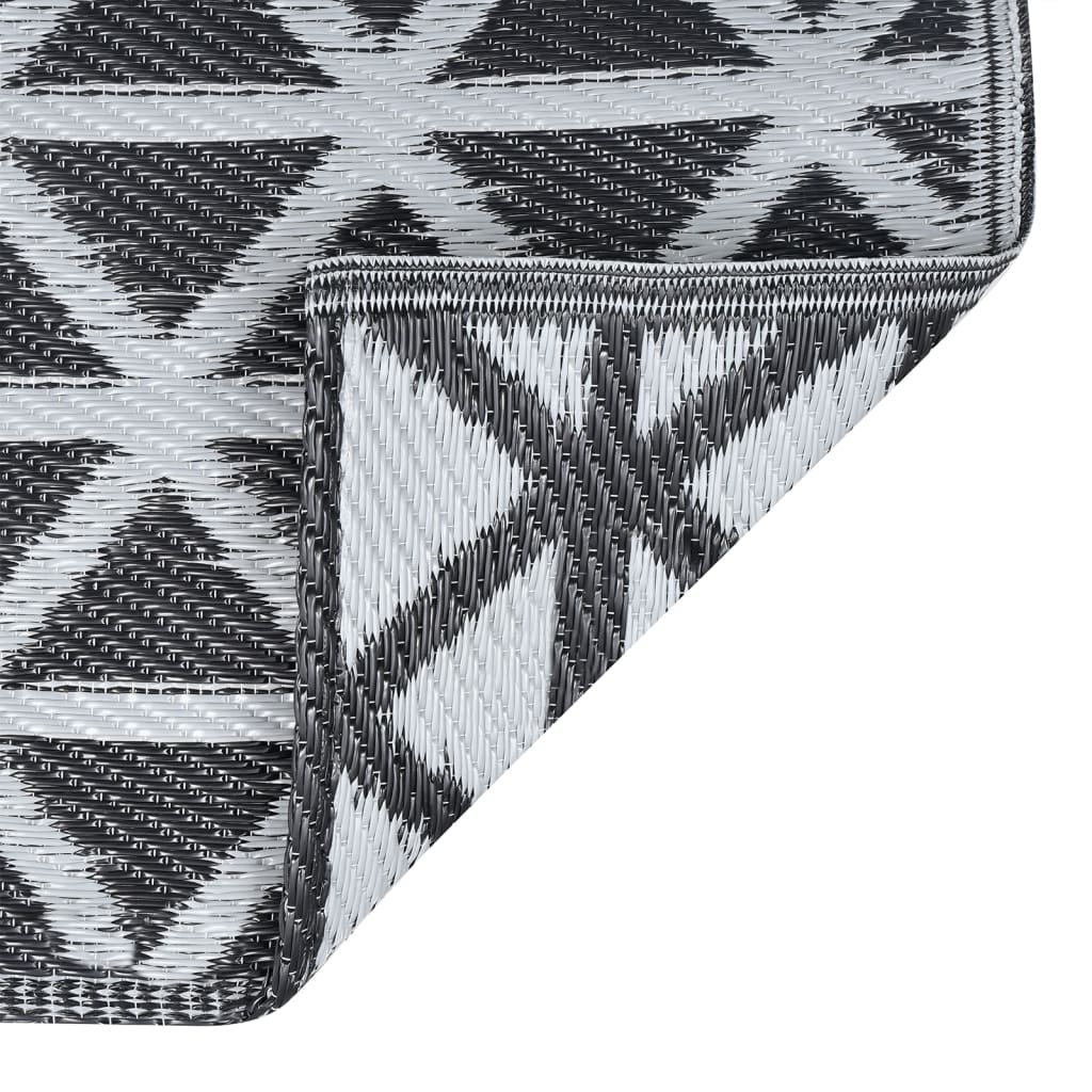 Χαλί εξωτερικού χώρου ARAKIL Μαύρο 160x230 cm PP - PAKOBAZAAR