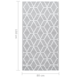 χαλί εξωτερικού χώρου ARAKIL γκρι 80x150 cm PP - PAKOBAZAAR