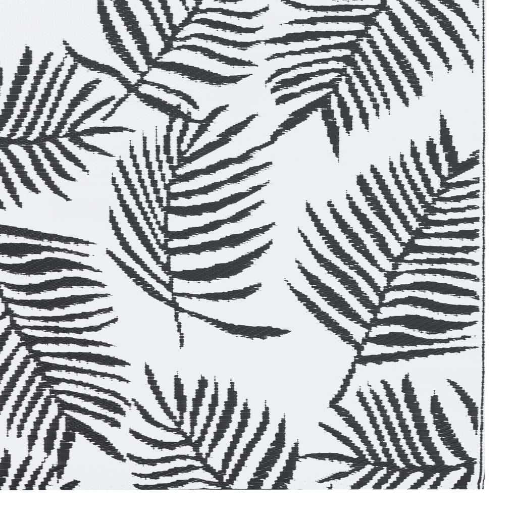 Χαλί εξωτερικού χώρου ARAKIL Λευκό και μαύρο 120x180 cm PP - PAKOBAZAAR