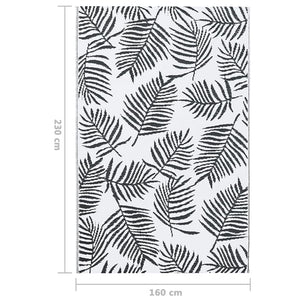 Χαλί εξωτερικού χώρου ARAKIL Λευκό και μαύρο 160x230 cm PP - PAKOBAZAAR