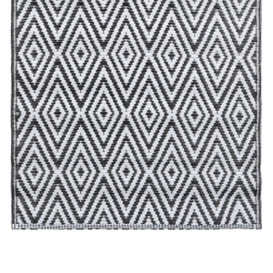 Χαλί εξωτερικού χώρου ARAKIL Λευκό και μαύρο 160x230 cm PP - PAKOBAZAAR