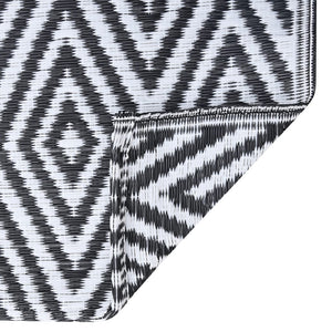 Χαλί εξωτερικού χώρου ARAKIL Λευκό και μαύρο 160x230 cm PP - PAKOBAZAAR