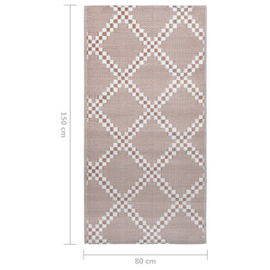 Χαλί εξωτερικού χώρου ARAKIL καφέ 80x150 cm PP