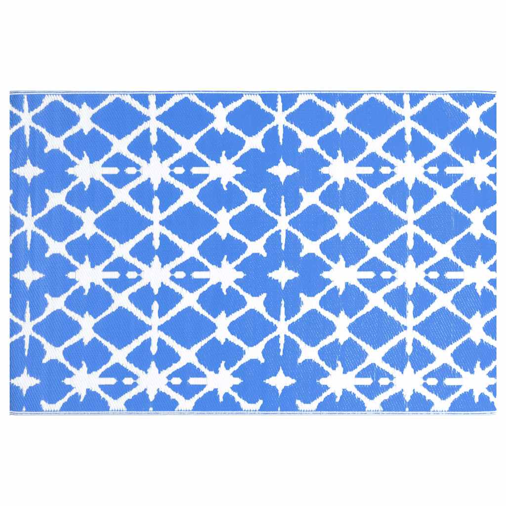 Χαλί εξωτερικού χώρου ARAKIL Μπλε και λευκό 80x150 cm PP - PAKOBAZAAR