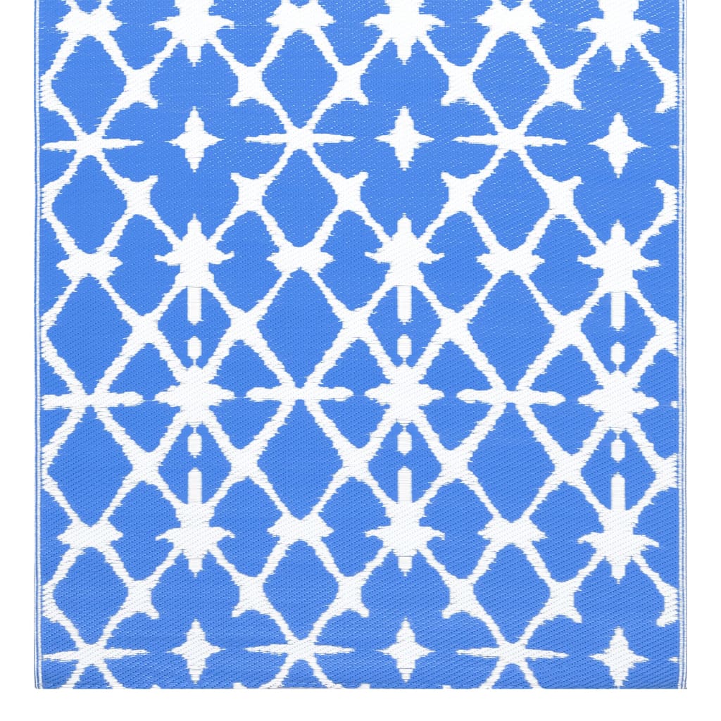 χαλί εξωτερικού χώρου ARAKIL μπλε και λευκό 120x180 cm PP - PAKOBAZAAR