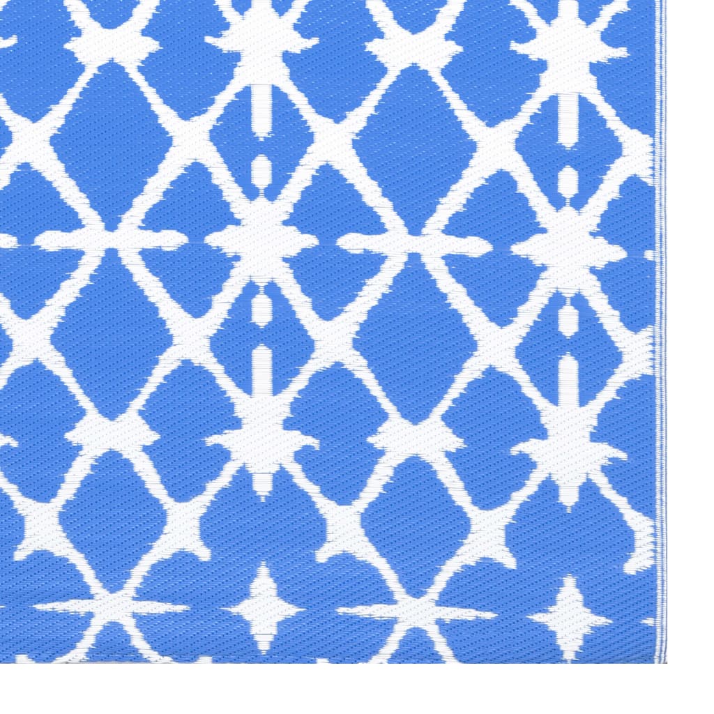 χαλί εξωτερικού χώρου ARAKIL μπλε και λευκό 120x180 cm PP - PAKOBAZAAR