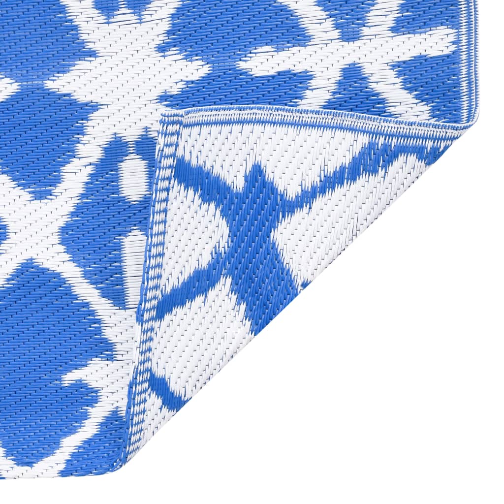 χαλί εξωτερικού χώρου ARAKIL μπλε και λευκό 160x230 cm PP - PAKOBAZAAR