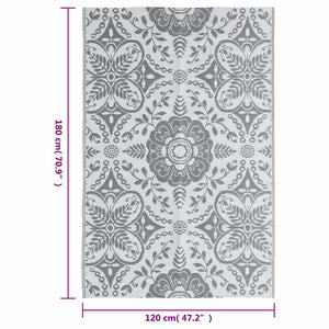 Χαλί εξωτερικού χώρου ARAKIL ανοιχτό γκρι 120x180 cm PP
