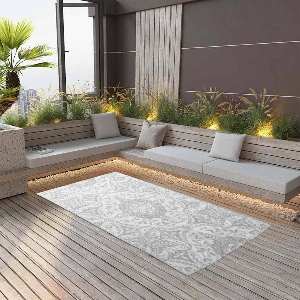 χαλί εξωτερικού χώρου ARAKIL ανοιχτό γκρι 160x230 cm PP - PAKOBAZAAR