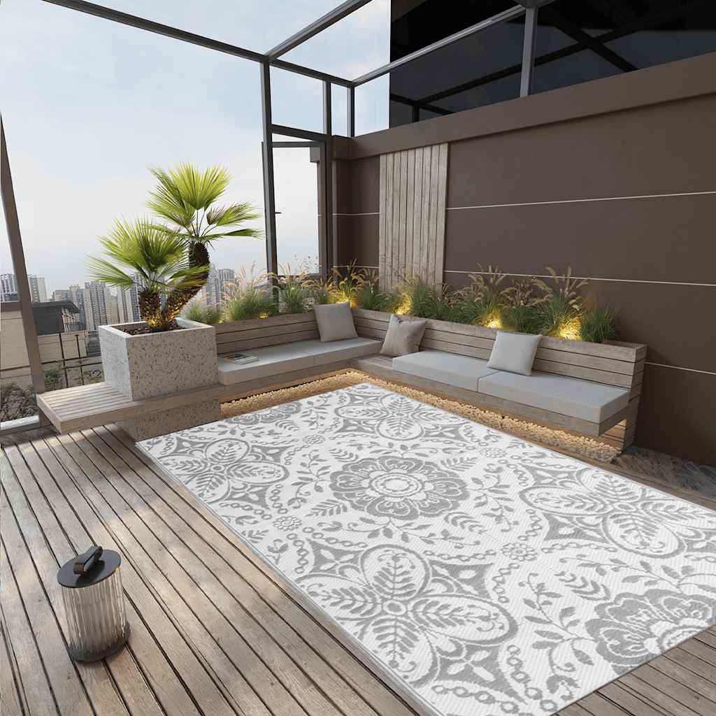 Χαλί εξωτερικού χώρου ARAKIL ανοιχτό γκρι 190x290 cm PP - PAKOBAZAAR