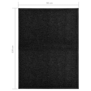 Πατάκι Εισόδου Πλενόμενο Μαύρο 90 x 120 εκ.