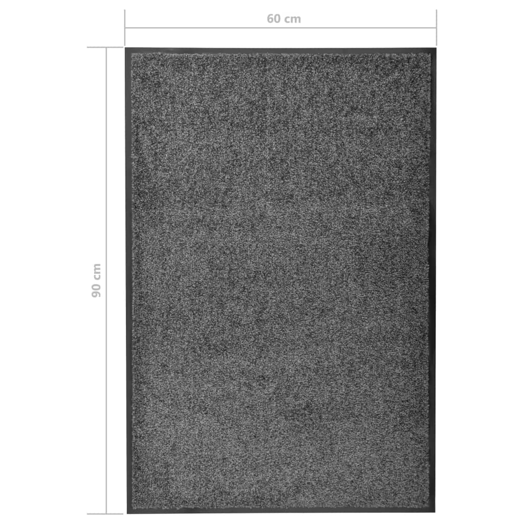 Πατάκι Εισόδου Πλενόμενο Ανθρακί 60 x 90 εκ.