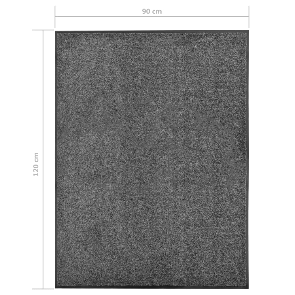 Πατάκι Εισόδου Πλενόμενο Ανθρακί 90 x 120 εκ.