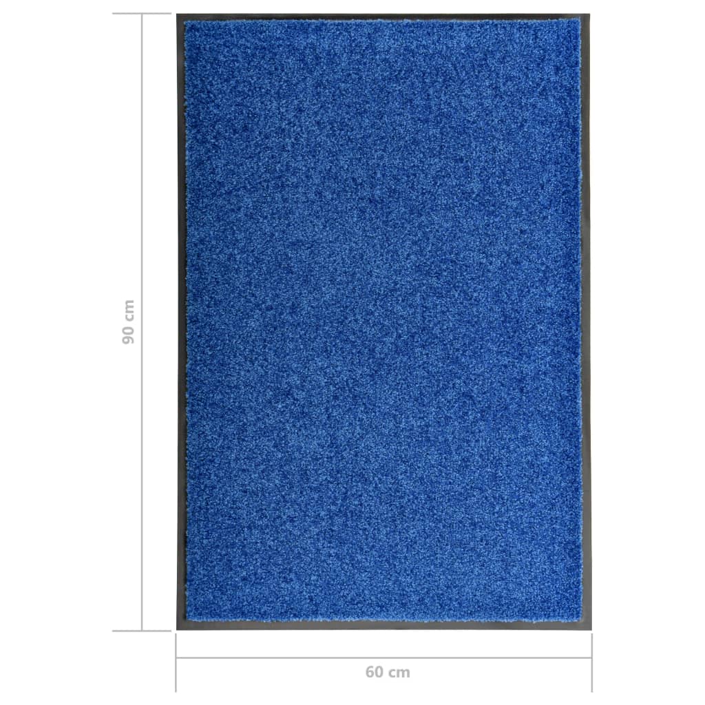 Πατάκι Εισόδου Πλενόμενο Μπλε 60 x 90 εκ.