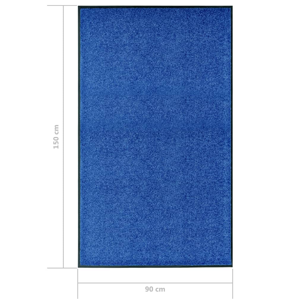 Πατάκι Εισόδου Πλενόμενο Μπλε 90 x 150 εκ. - Pakobazaar