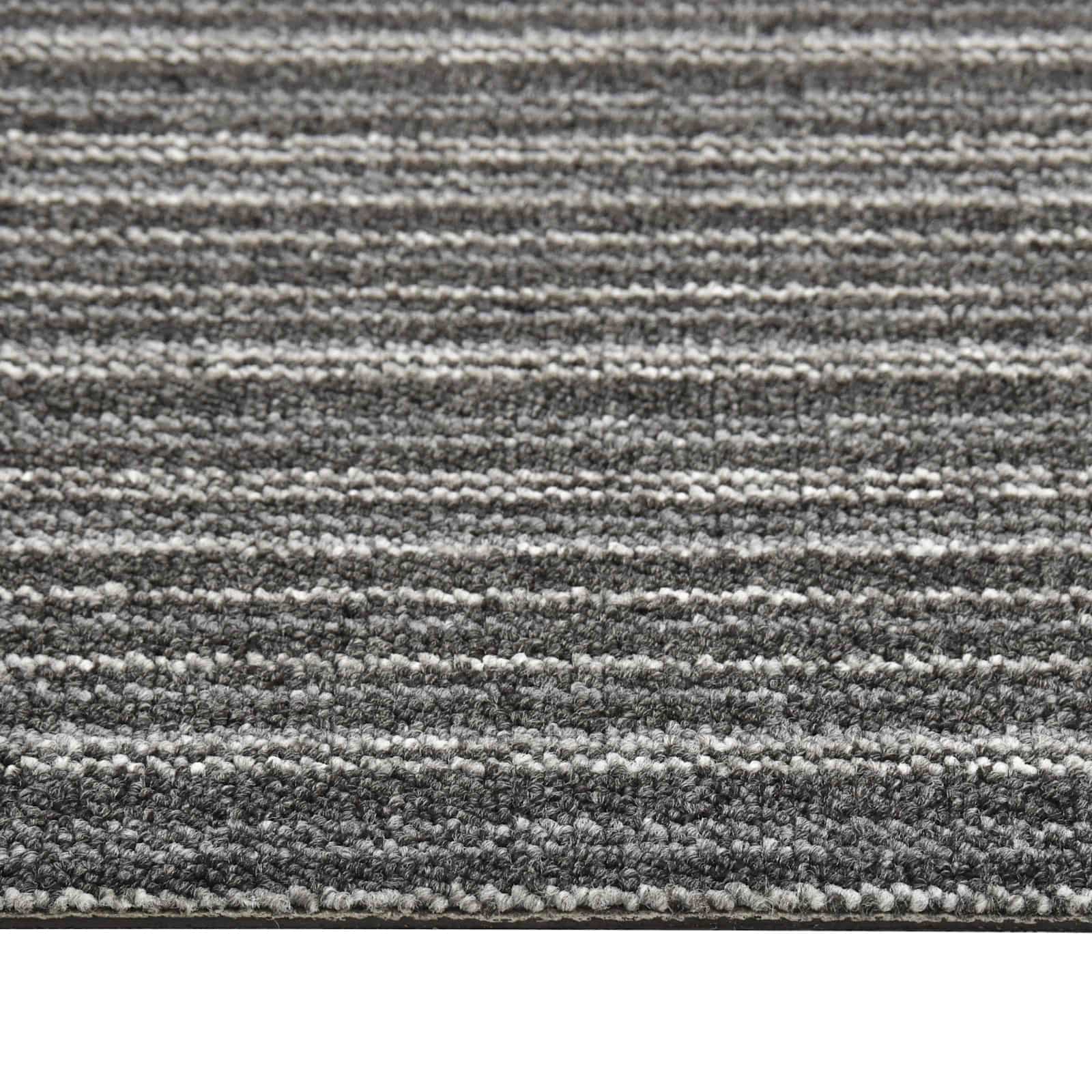 Χαλί 20 pcs Ριγέ ανθρακί 50 x 50 cm 100% Πολυπροπυλένιο - Pakobazaar
