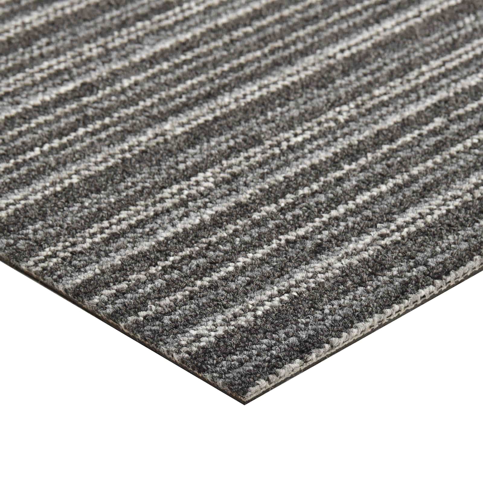 Χαλί 20 pcs Ριγέ ανθρακί 50 x 50 cm 100% Πολυπροπυλένιο - Pakobazaar