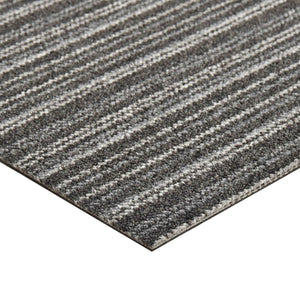 Χαλί 20 pcs Ριγέ ανθρακί 50 x 50 cm 100% Πολυπροπυλένιο - Pakobazaar
