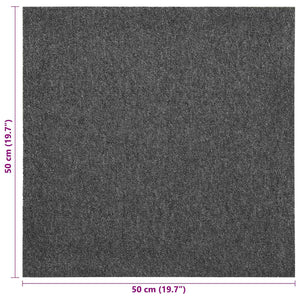 Χαλί 20 pcs Ανθρακί 50 x 50 cm 100% Πολυπροπυλένιο - Pakobazaar