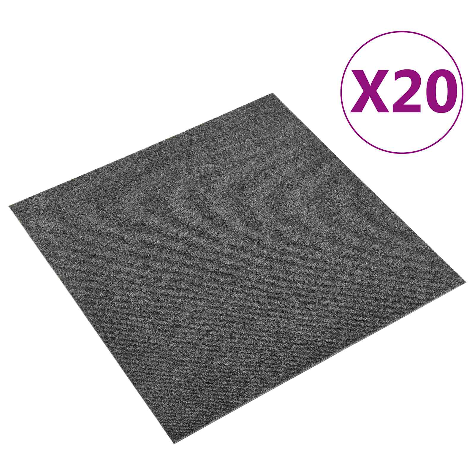 Χαλί 20 pcs Ανθρακί 50 x 50 cm 100% Πολυπροπυλένιο - Pakobazaar