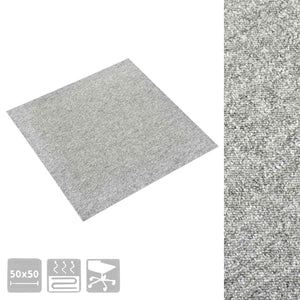 Χαλί 20 pcs Ανοιχτό γκρι 50 x 50 cm 100% Πολυπροπυλένιο - Pakobazaar