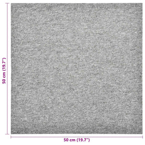 Χαλί 20 pcs Ανοιχτό γκρι 50 x 50 cm 100% Πολυπροπυλένιο - Pakobazaar