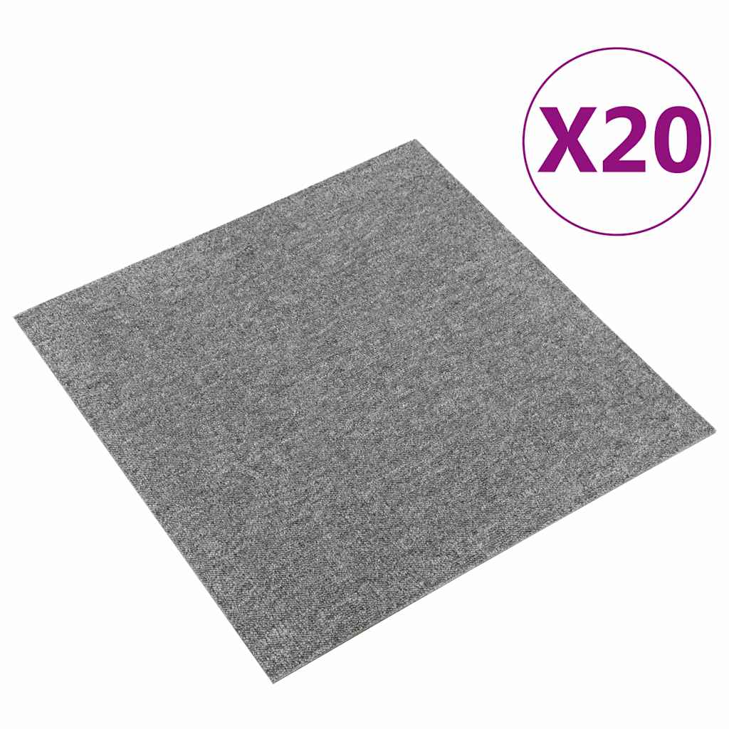 Μοκέτα Πλακάκι 20 τεμ. Γκρι 5 μ² 50x50 εκ.