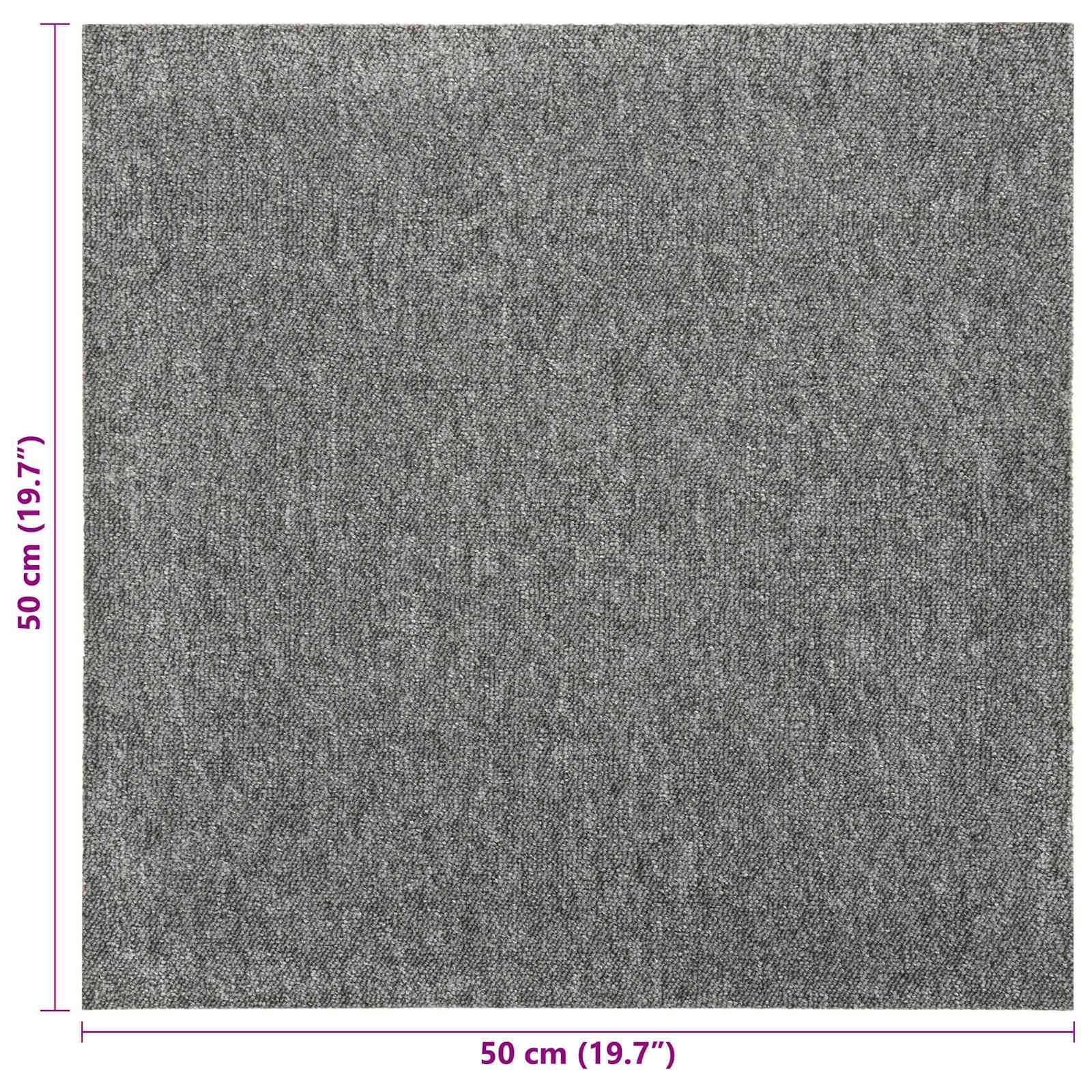 Χαλί 20 pcs Γκρι 50 x 50 cm 100% Πολυπροπυλένιο - Pakobazaar