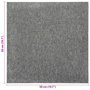 Χαλί 20 pcs Γκρι 50 x 50 cm 100% Πολυπροπυλένιο - Pakobazaar