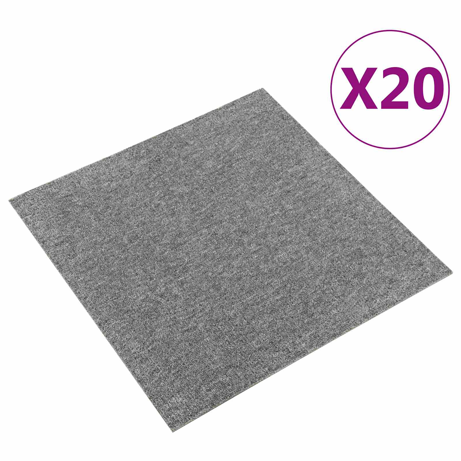 Χαλί 20 pcs Γκρι 50 x 50 cm 100% Πολυπροπυλένιο - Pakobazaar