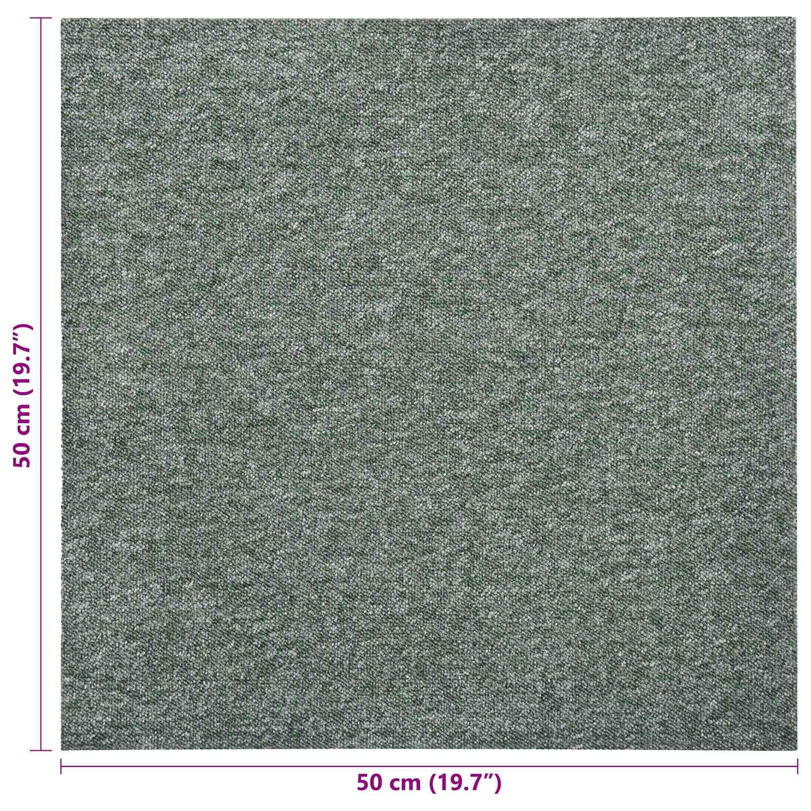 Χαλί 20 pcs Πράσινο 50 x 50 cm 100% Πολυπροπυλένιο - Pakobazaar