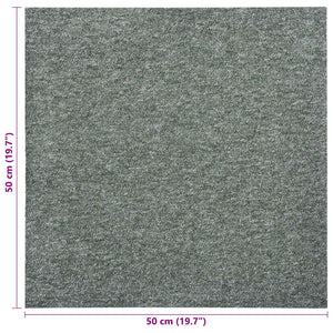 Χαλί 20 pcs Πράσινο 50 x 50 cm 100% Πολυπροπυλένιο - Pakobazaar