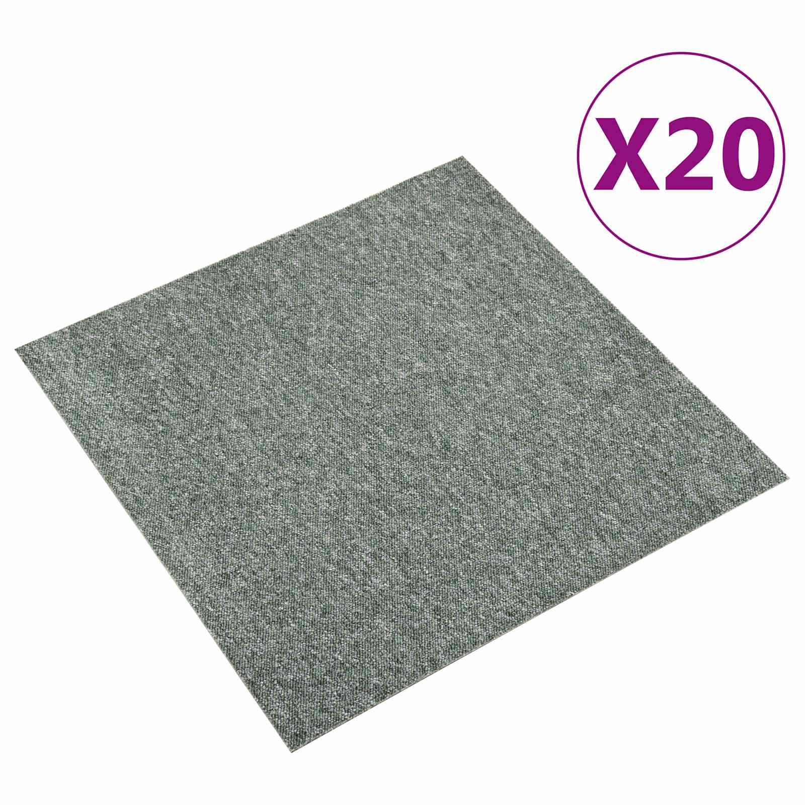 Χαλί 20 pcs Πράσινο 50 x 50 cm 100% Πολυπροπυλένιο - Pakobazaar