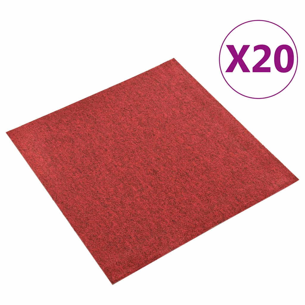 Μοκέτα Πλακάκι 20 τεμ. Κόκκινο 5 μ² 50x50 εκ. - Pakobazaar