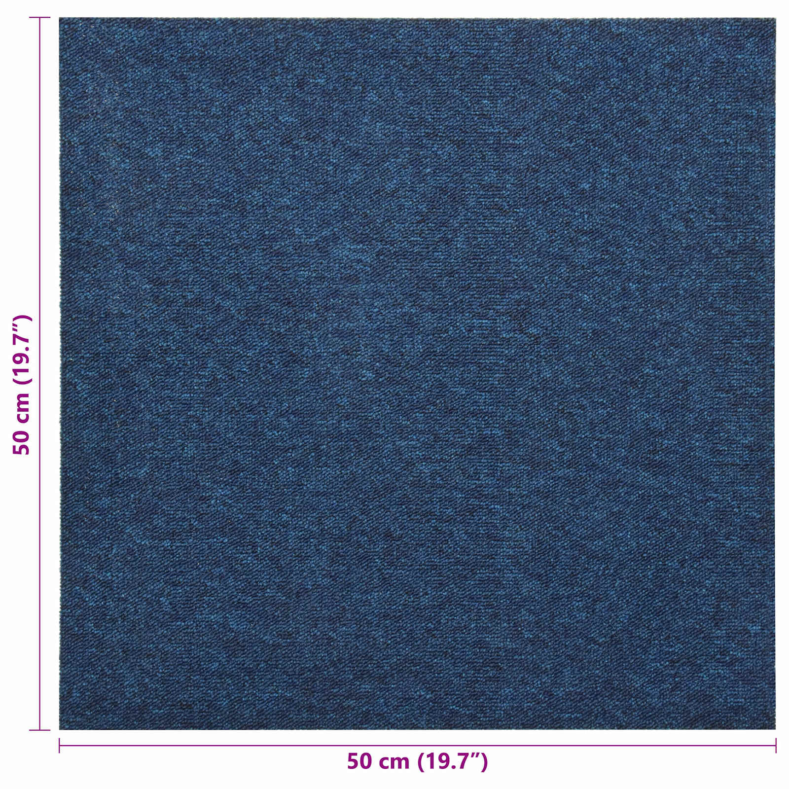 Χαλί 20 pcs Σκούρο Μπλε 50 x 50 cm 100% Πολυπροπυλένιο - Pakobazaar