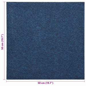 Χαλί 20 pcs Σκούρο Μπλε 50 x 50 cm 100% Πολυπροπυλένιο - Pakobazaar