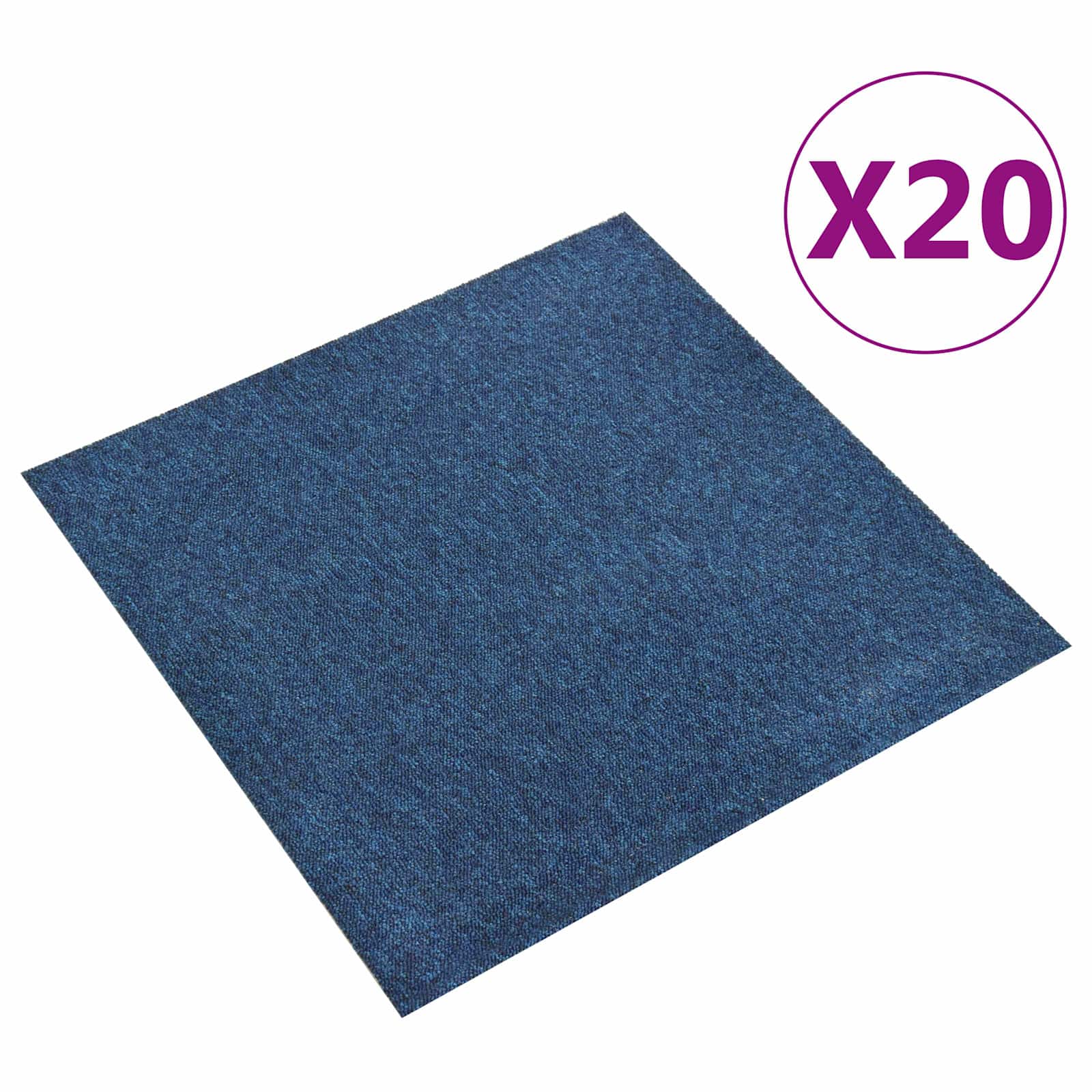 Χαλί 20 pcs Σκούρο Μπλε 50 x 50 cm 100% Πολυπροπυλένιο - Pakobazaar