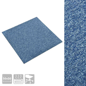 Χαλί 20 pcs Μπλε 50 x 50 cm 100% Πολυπροπυλένιο - Pakobazaar